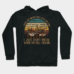 We're On The Borderline Dangerously Fine And Unforgiven Whisky Mug Hoodie